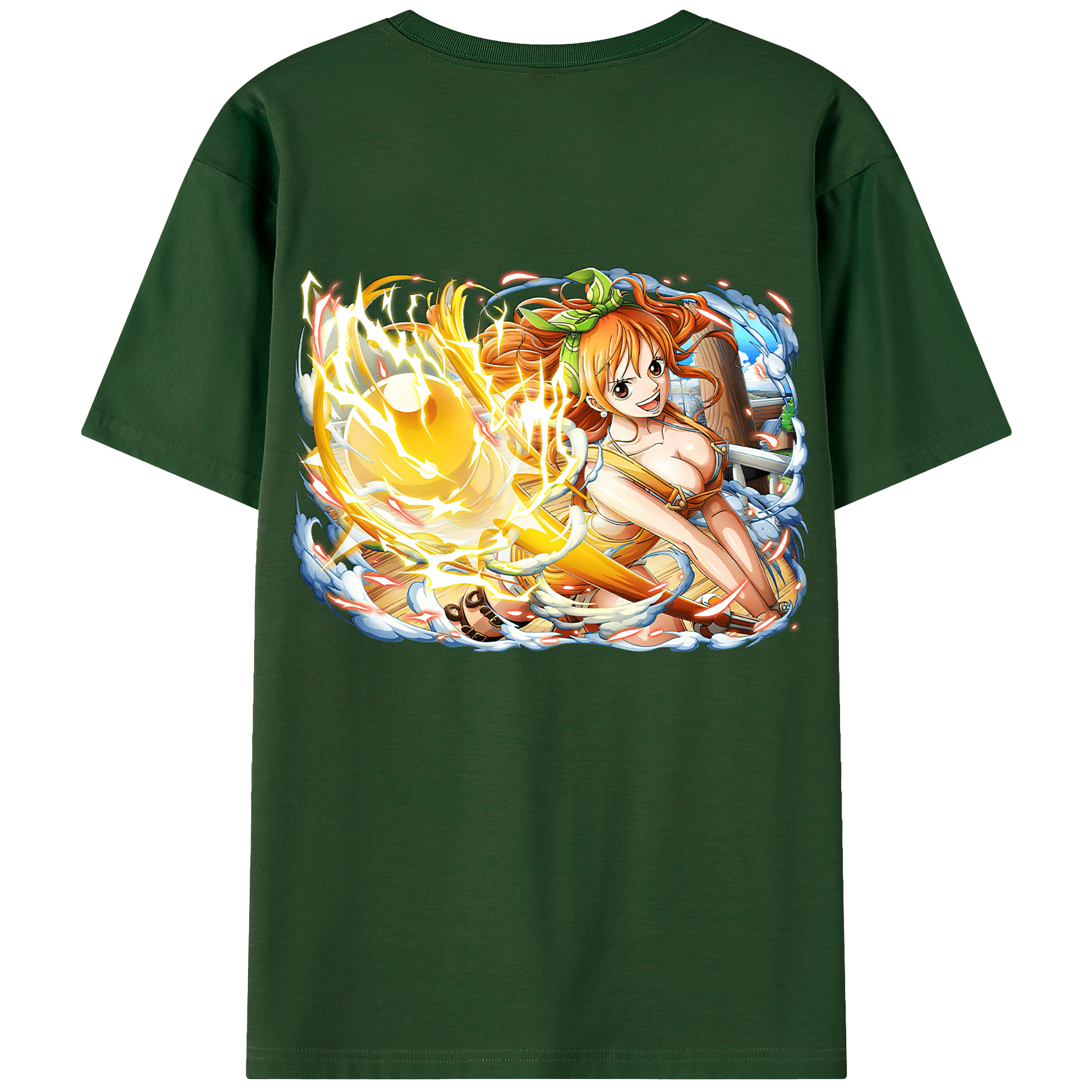 ワンピース ナミ ONE PIECE Nami 綿100％半袖Tシャツ（背面プリント）